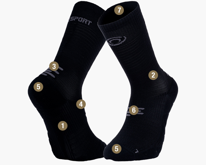 RUN MARATHON high socks black/grey